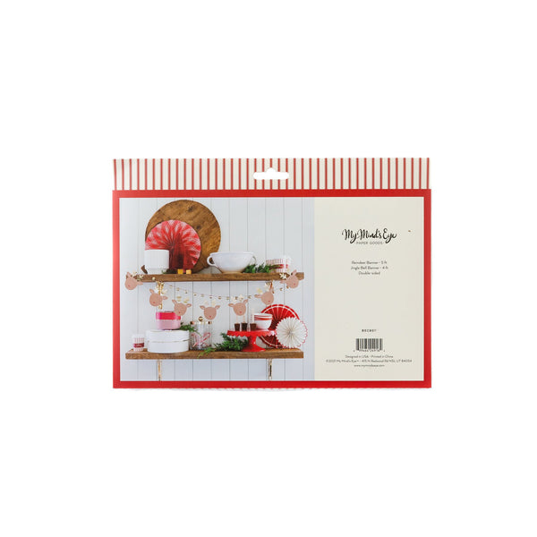 Dear Rudolph Reindeer & Bells Banner Set