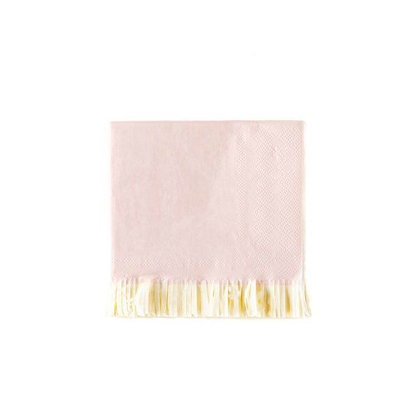 Baby Pink Fringes Cocktail Napkins