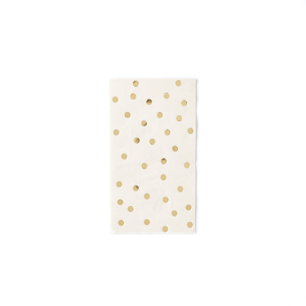 Cream Polka Dot Dinner Napkins