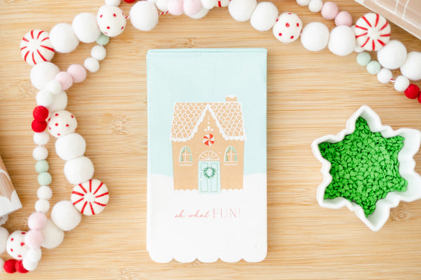 Gingerbread Scalloped Guest Napkin