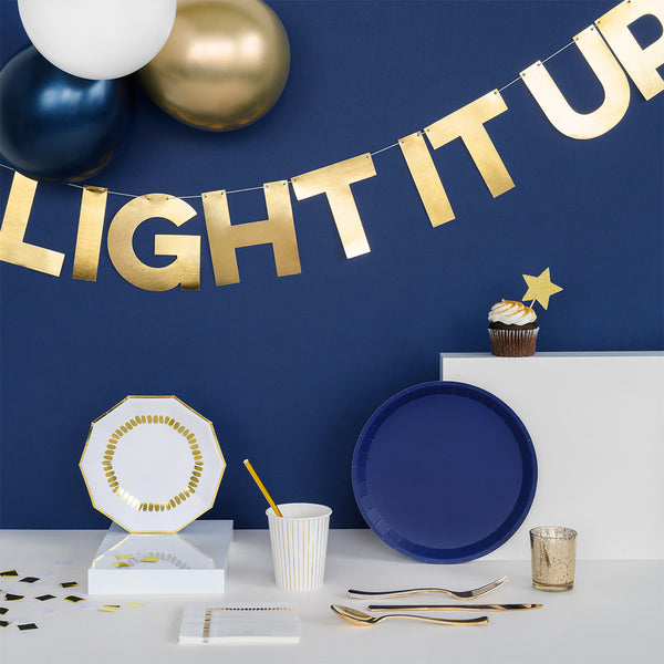 Navy Blue Classic Large Plates