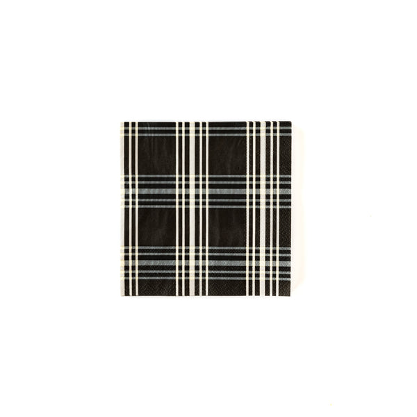 Gingham Farm Black Plaid Cocktail Napkins