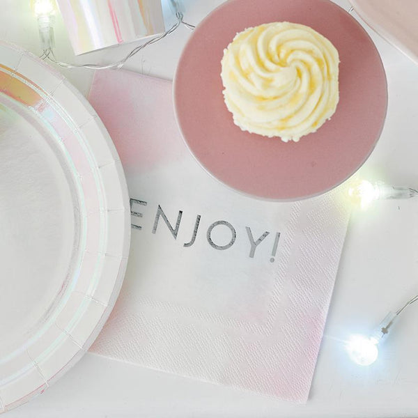 We Heart Pastel 'Enjoy' Napkins
