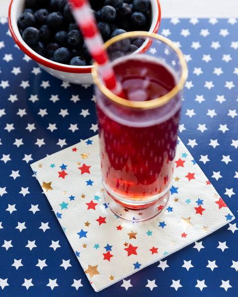 Blue Stars Paper Table Runner