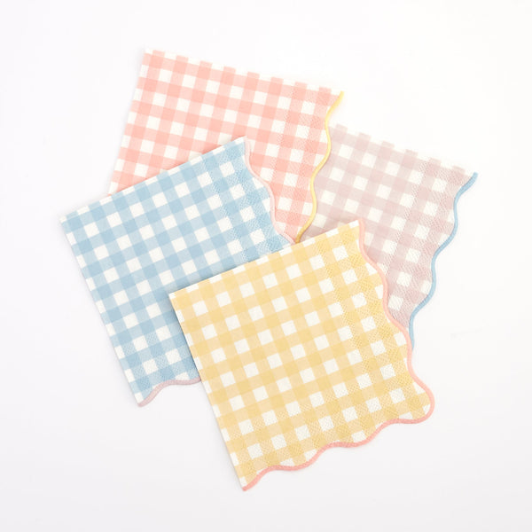 Pastel Gingham Large Napkins