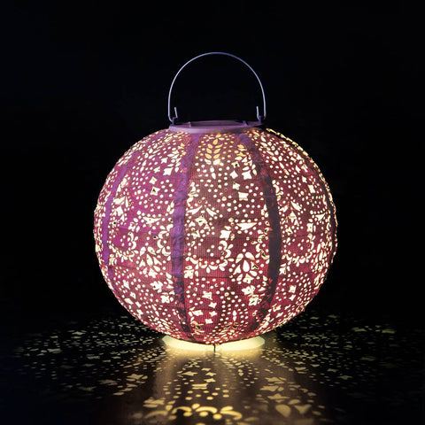 Pink Outdoor Solar Lanterns - 2 pack