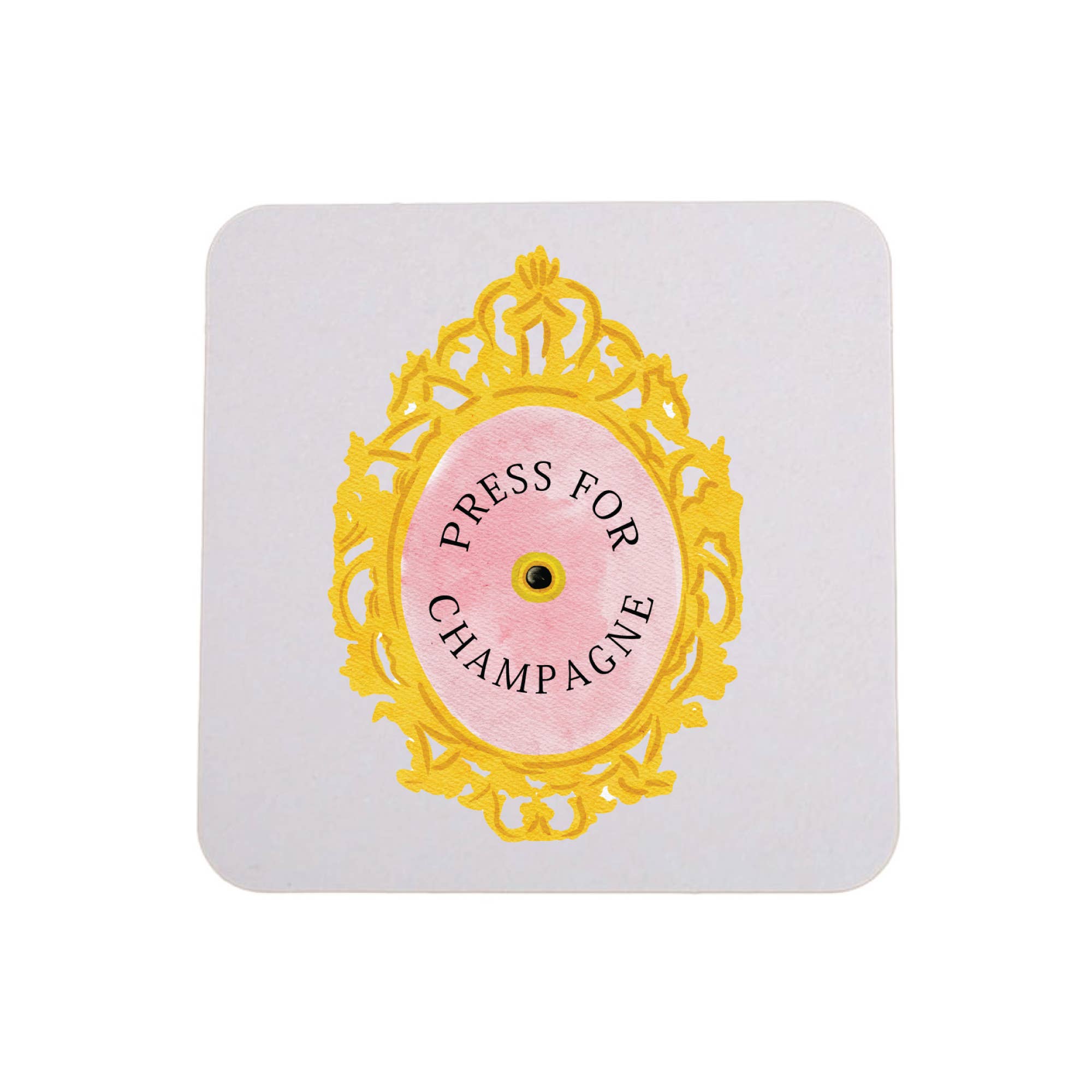 Press For Champagne Watercolor Party Coasters