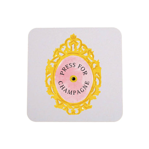 Press For Champagne Watercolor Party Coasters