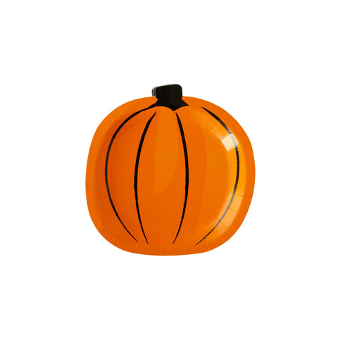 Boo Crew Watercolor Pumpkin Shaped Plate 7''
