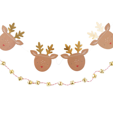 Dear Rudolph Reindeer & Bells Banner Set