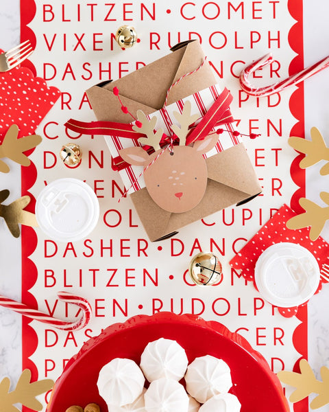 Dear Rudolph Oversized Tags
