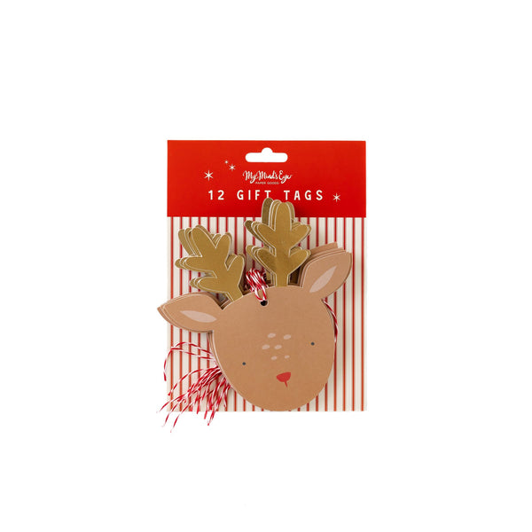 Dear Rudolph Oversized Tags