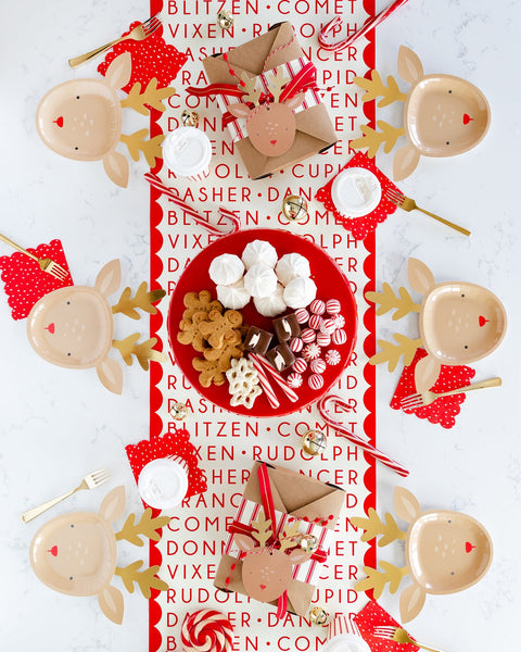 Dear Rudolph Reindeer Plates