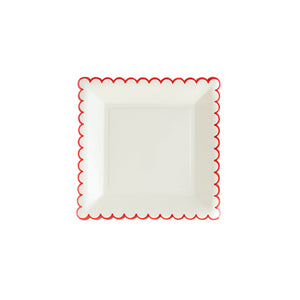 Believe White/Red Scallop 9" Plate