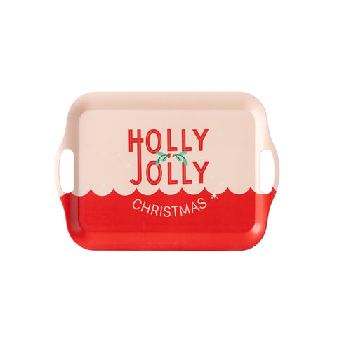 Holly Jolly Reusable Bamboo Tray