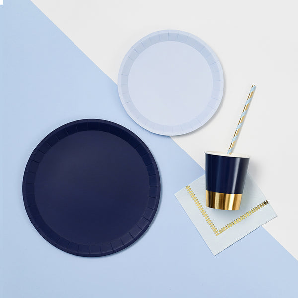Navy Blue Classic Large Plates
