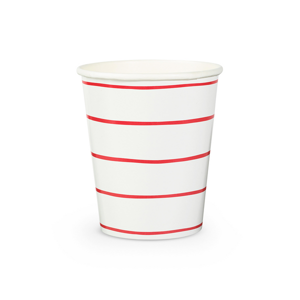 Candy Apple Frenchie Striped 9 oz Cups