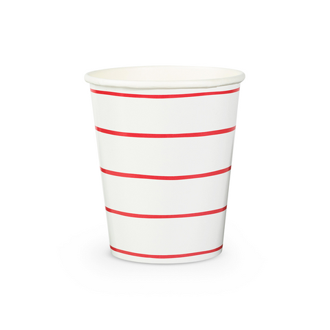 Candy Apple Frenchie Striped 9 oz Cups