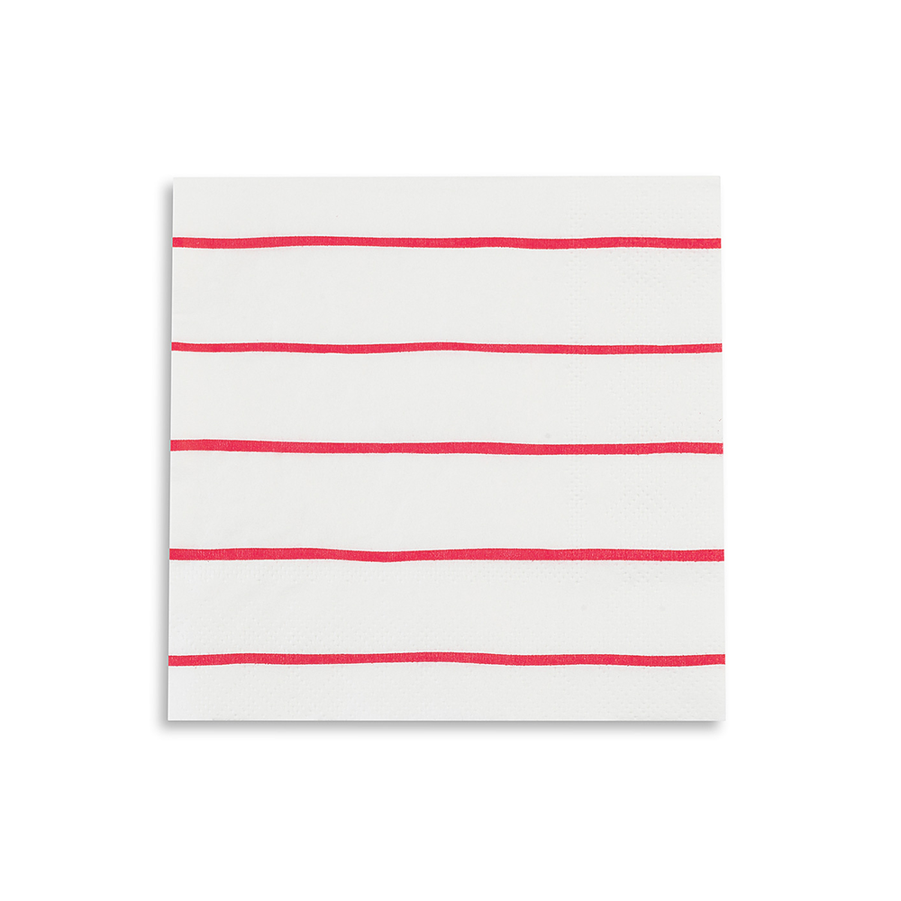 Candy Apple Frenchie Striped Petite Napkins