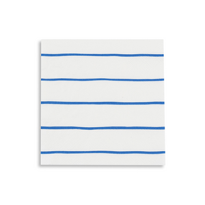 Cobalt Blue Frenchie Striped Petite Napkins