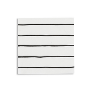 Black Frenchie Striped Petite Napkins