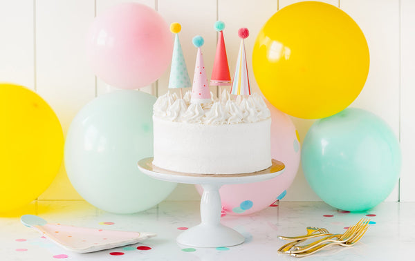 Hip Hip Hooray Party Hat Cake Toppers