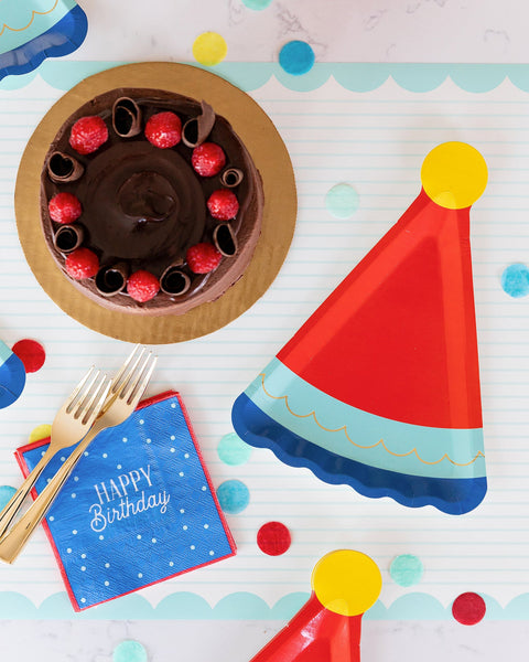 Blue Birthday Cocktail Napkin