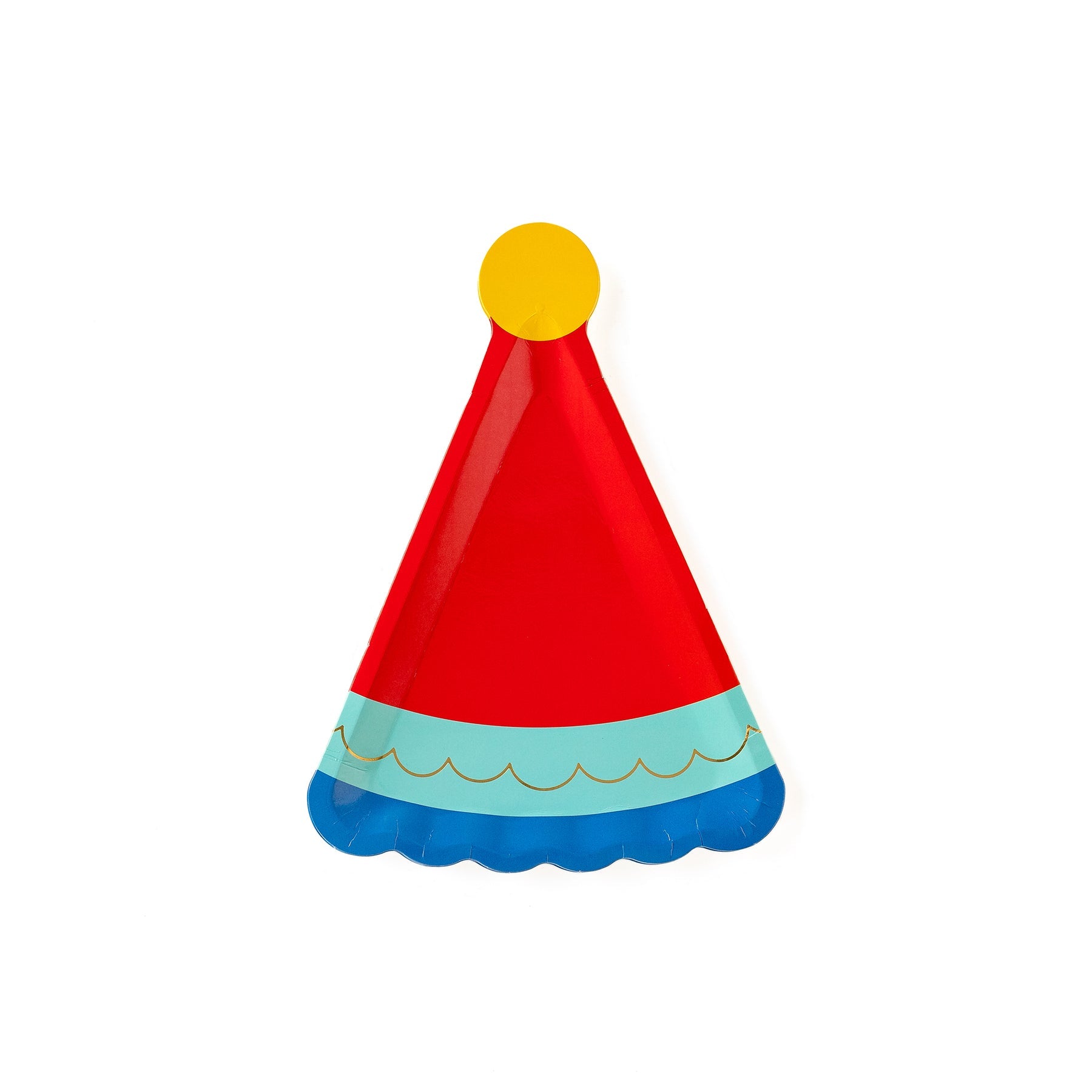 Blue Birthday Party Hat Shaped Plates