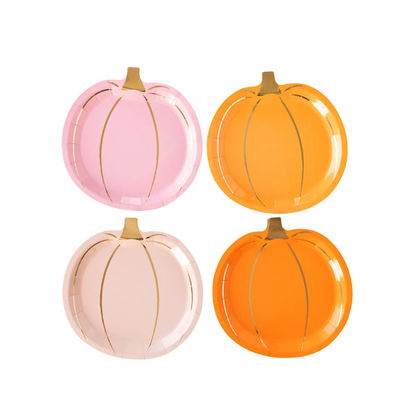 Bright Pumpkin Shaped Plates