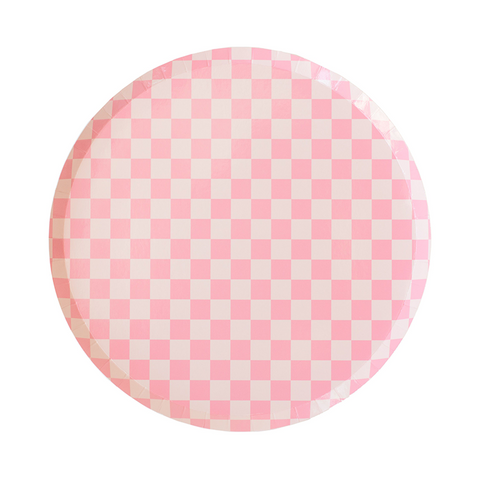 Check It! "Tickle Me Pink" Dinner Plates