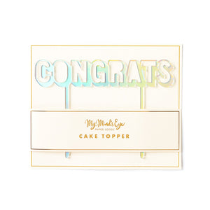 'Congrats' Cake Topper - Holographic