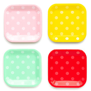 Multi Color Polka Dot Plate Set