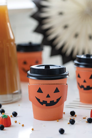 Jack-o-lantern Cozy Cups