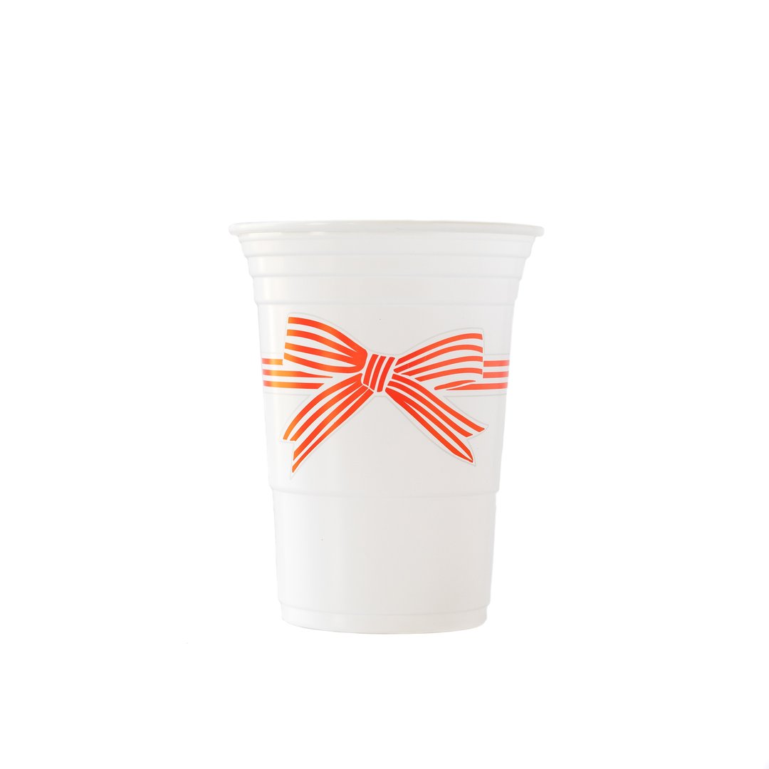 Red Bow Party Cups