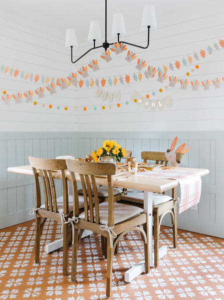 Turkey and Pom Pom Banner Set