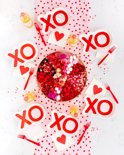 Pink with Red Dots Table Runner