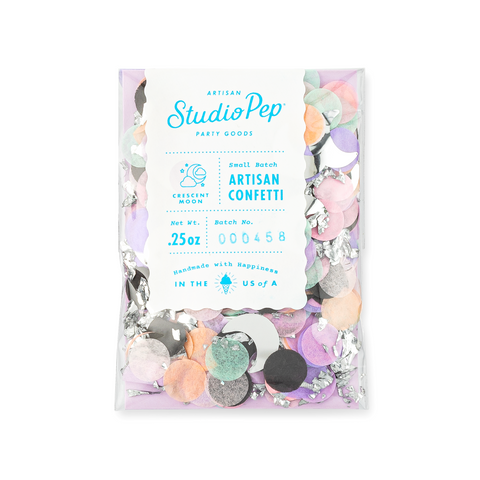 Crescent Moon Purple & Pink Confetti