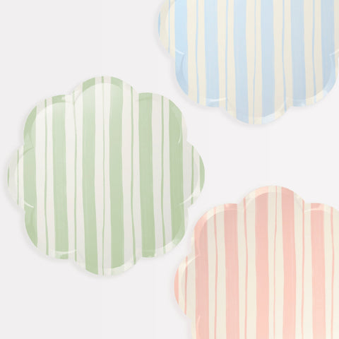 Pastel Stripe Large Plates