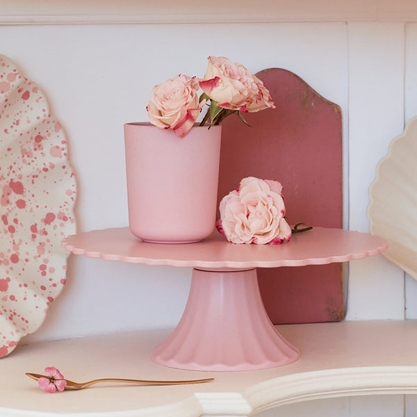 Medium Pink Reusable Bamboo Cake Stand