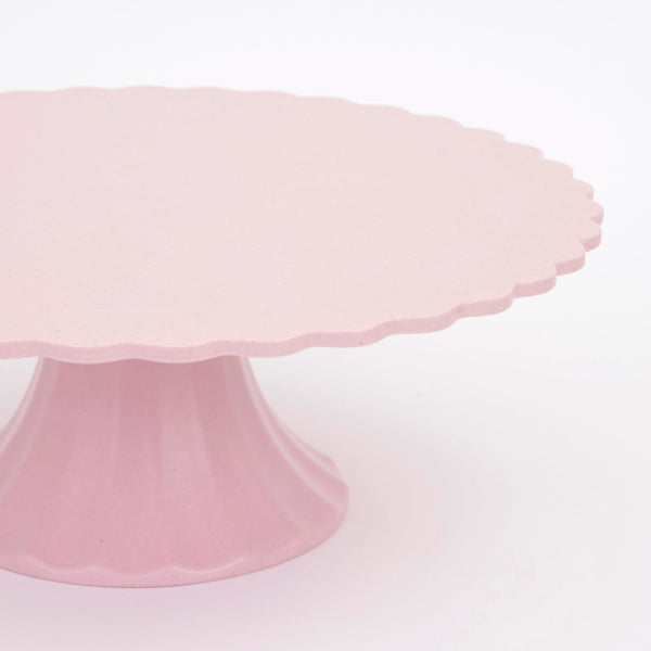 Medium Pink Reusable Bamboo Cake Stand