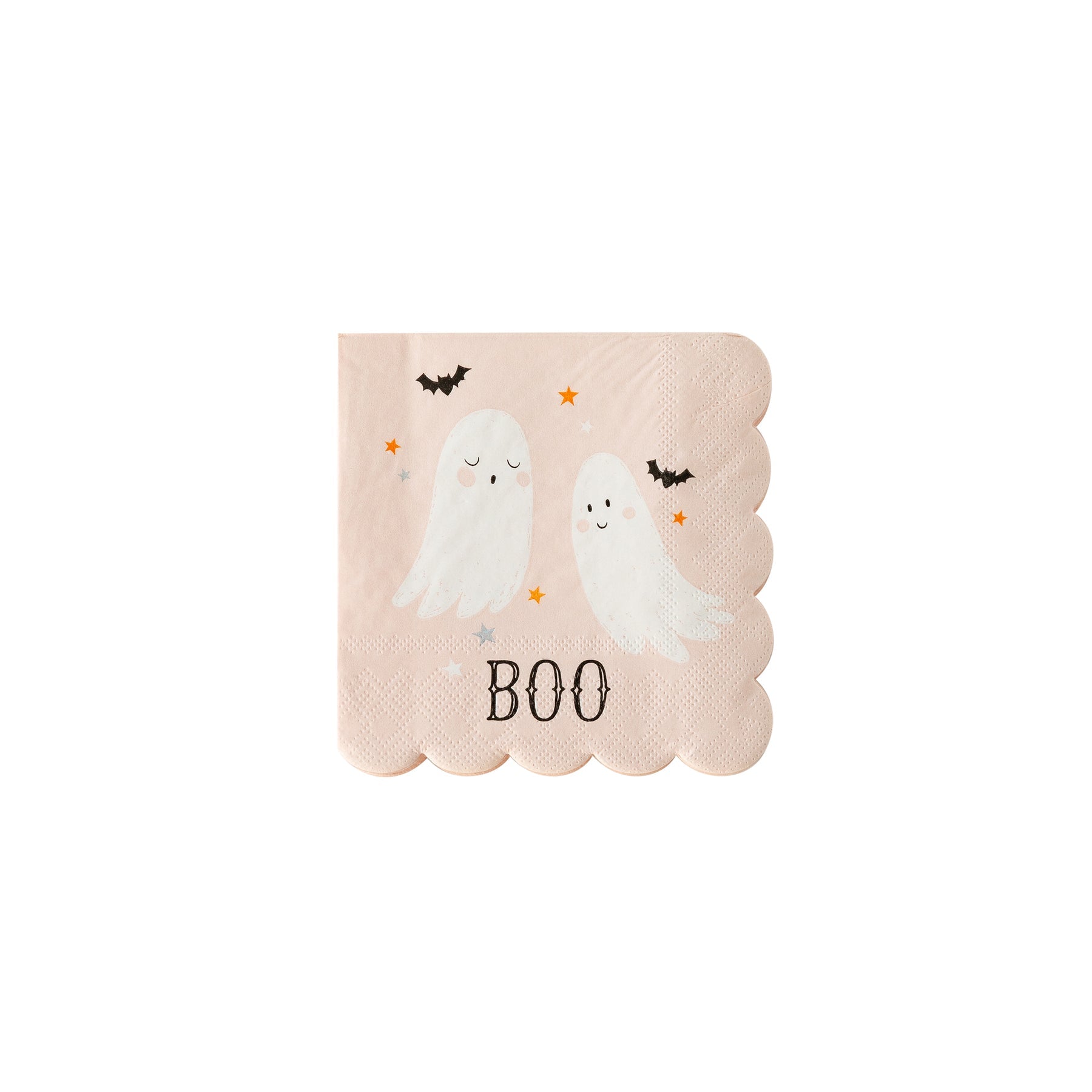 Trick or Treat Pink Ghost Cocktail Napkin