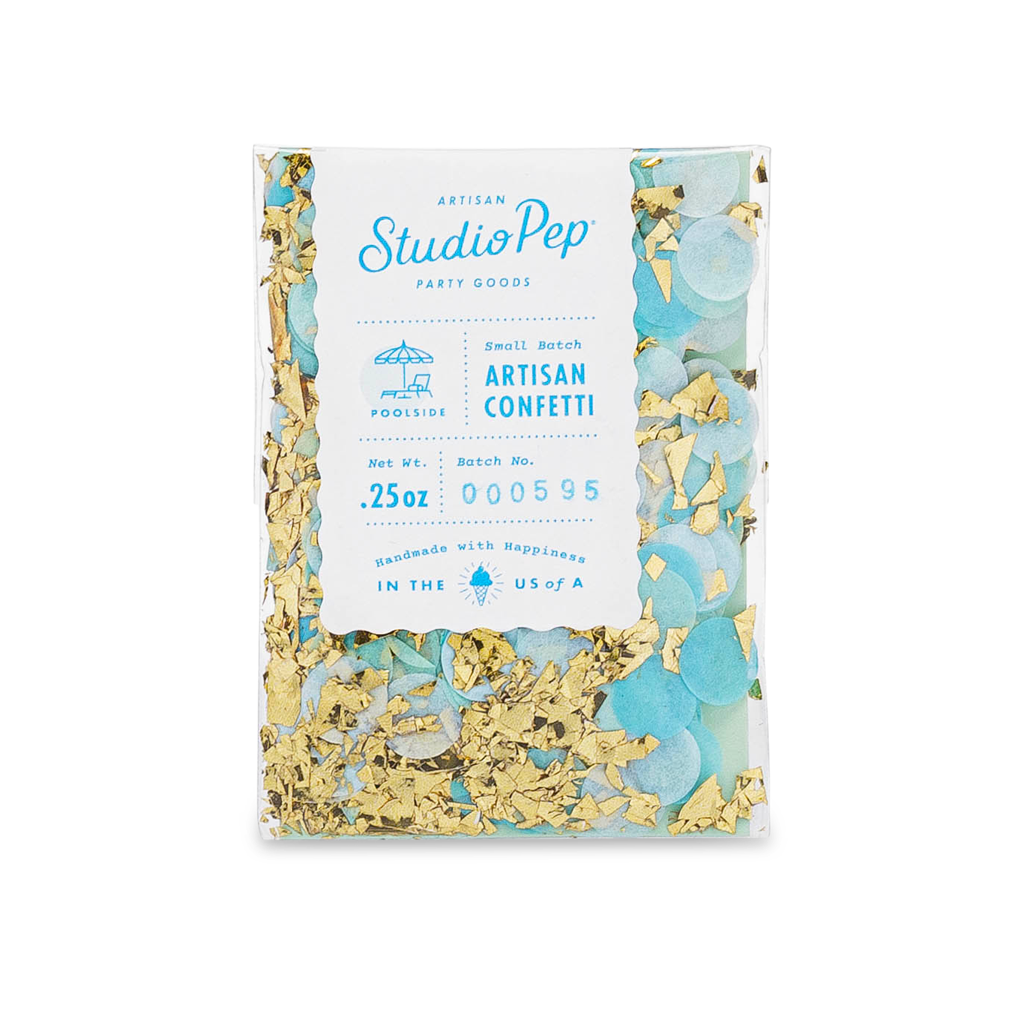 Poolside Blue Confetti