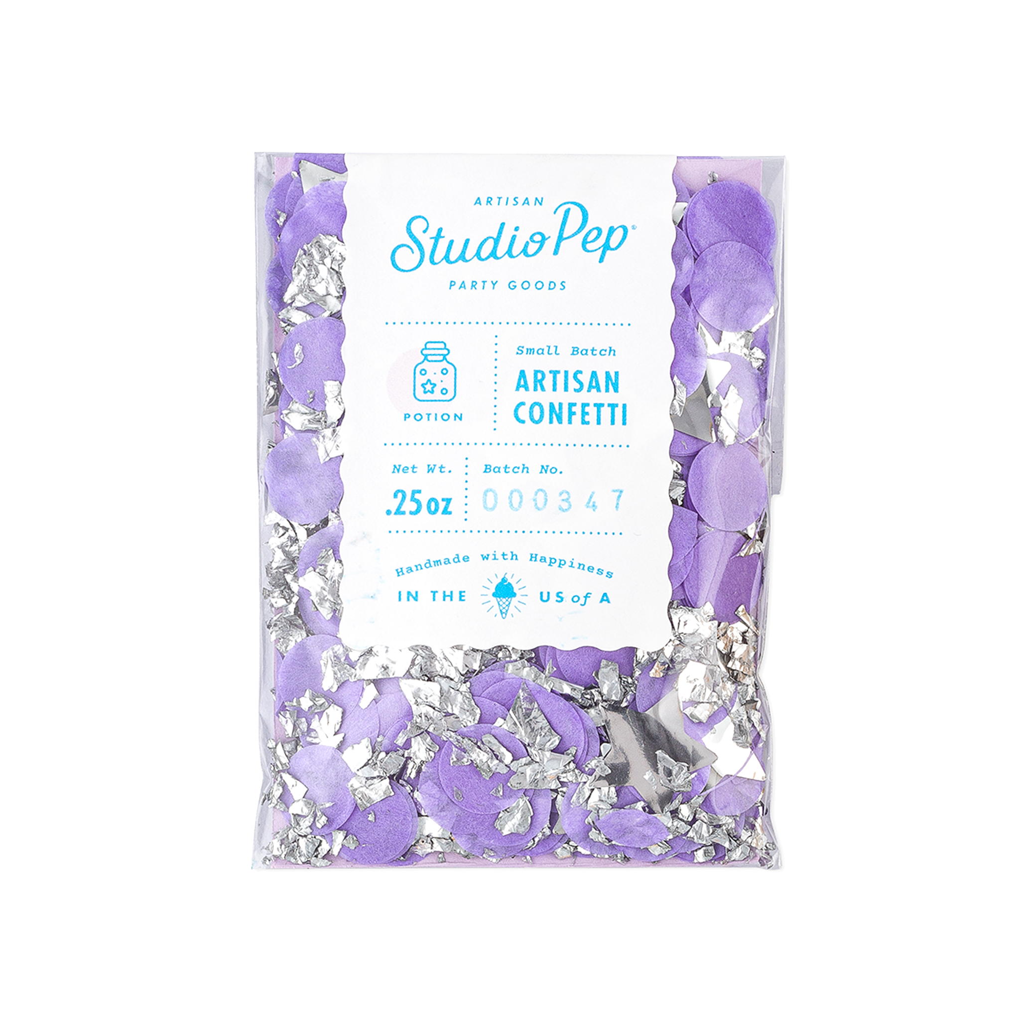 Potion Purple & Silver Confetti