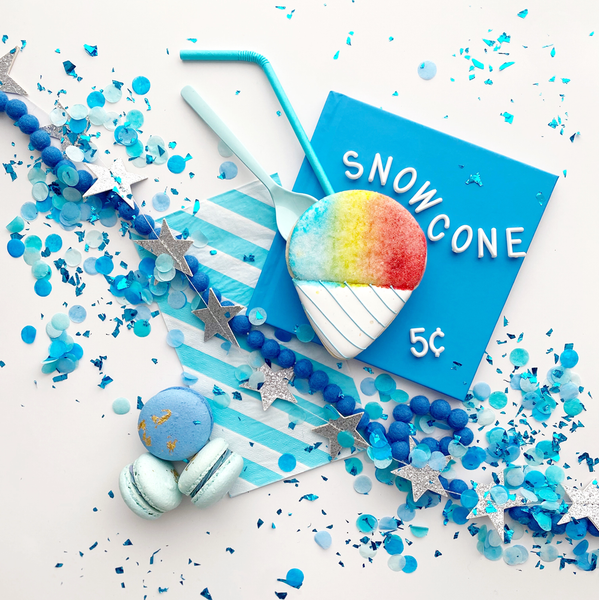 Snow Cone Blue Confetti